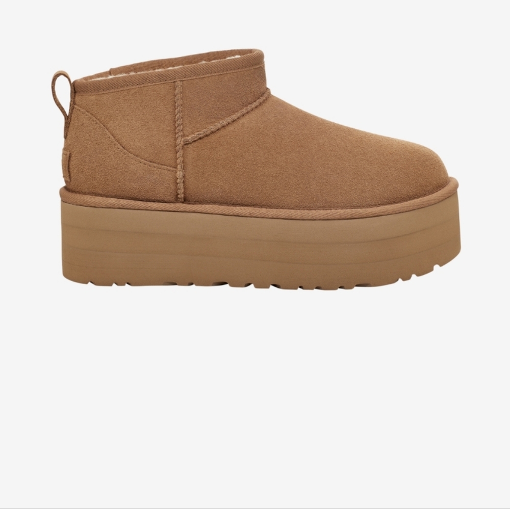 New! UGG Classic Mini Ultra platform Chestnut